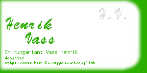 henrik vass business card